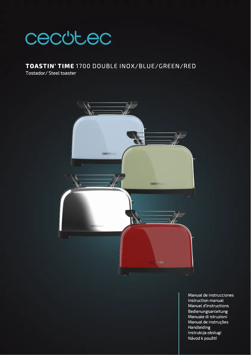 Page 1 de la notice Manuel utilisateur Cecotec Toastin' time 1700