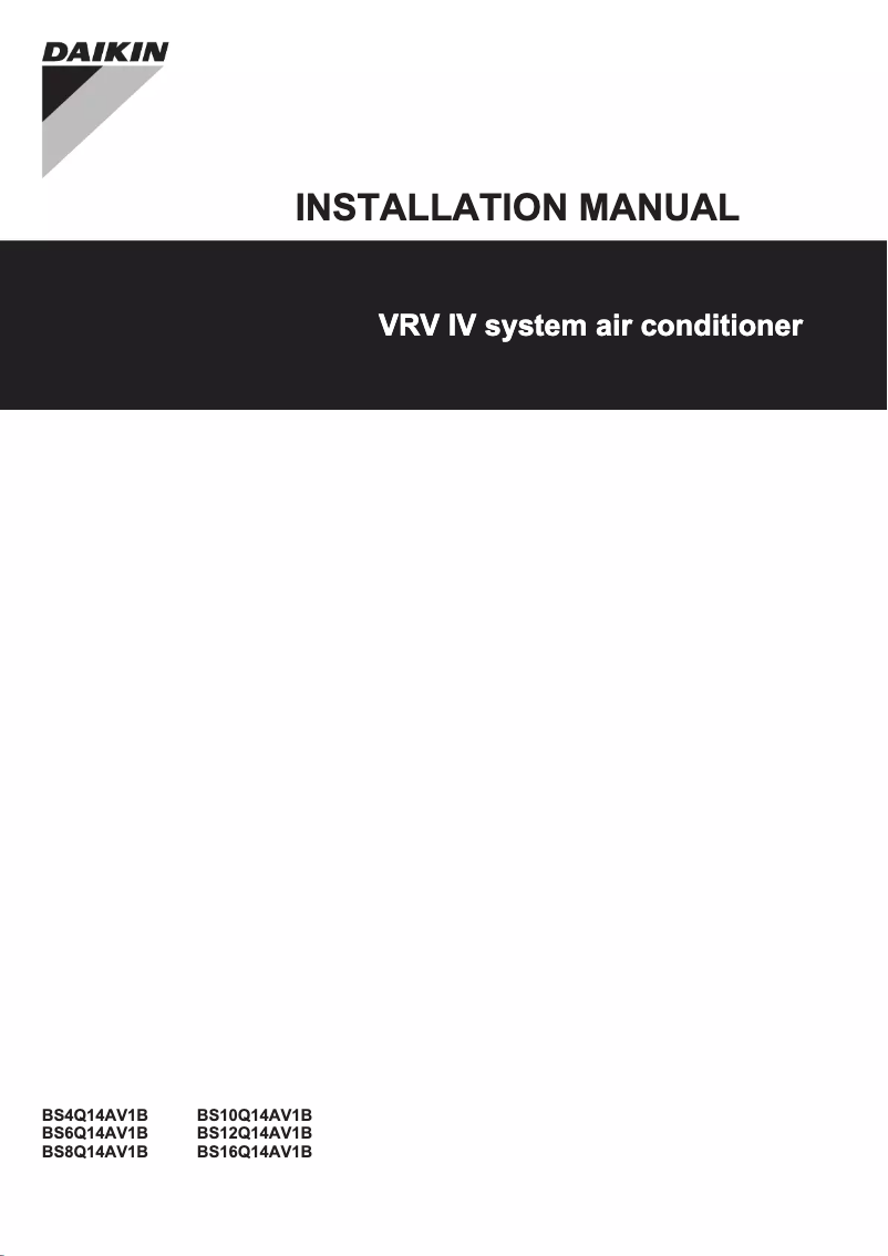 Página 1 del manual Manual de usuario Daikin BS12Q14AV1B