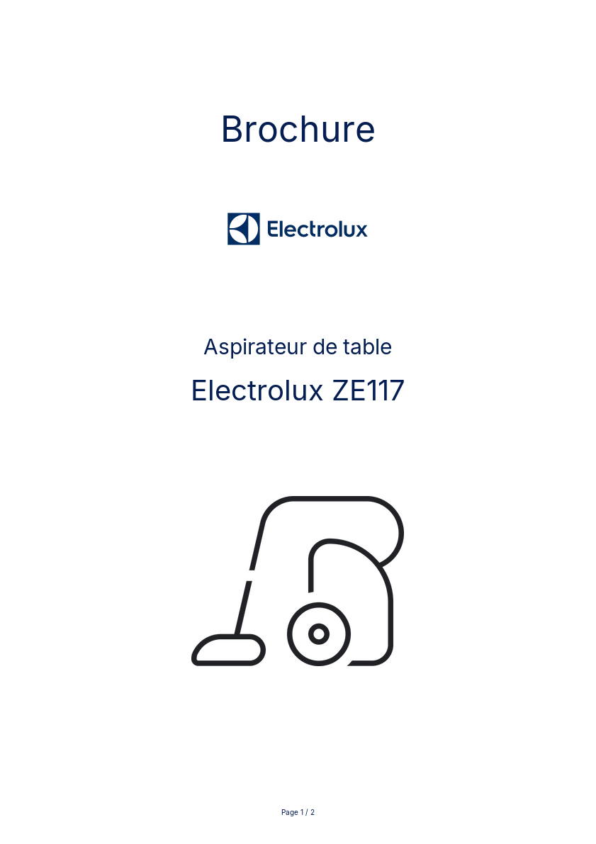 Image de la première page du manuel de l'appareil ZE117