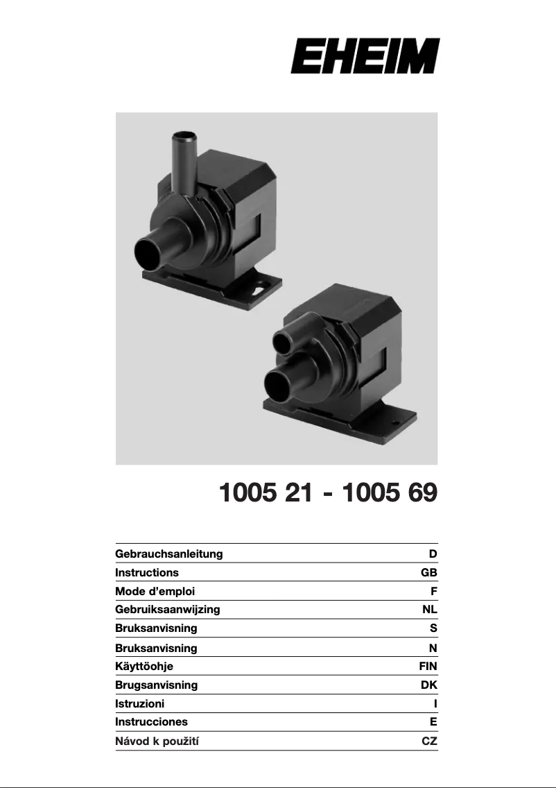 Página 1 del manual Manual de usuario Eheim universal 1005