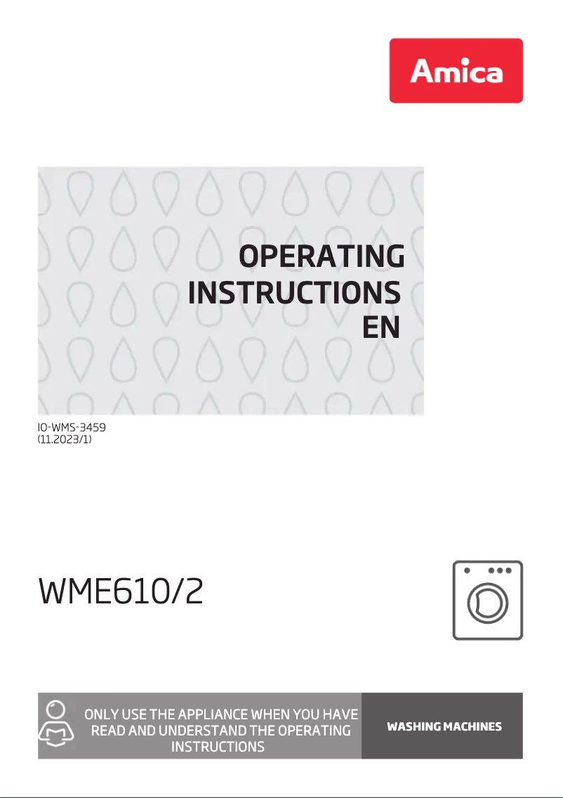 Página 1 del manual Manual de usuario Amica WME610