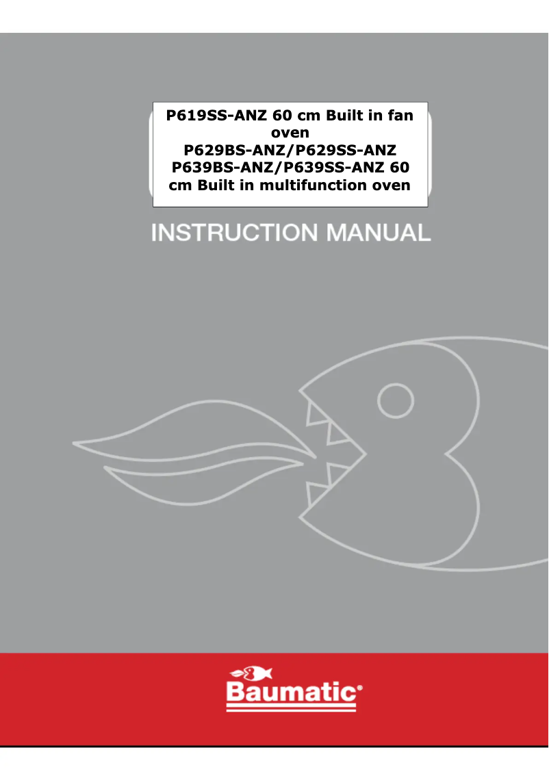 Page n°1 - Manuel utilisateur Baumatic P629SS-ANZ