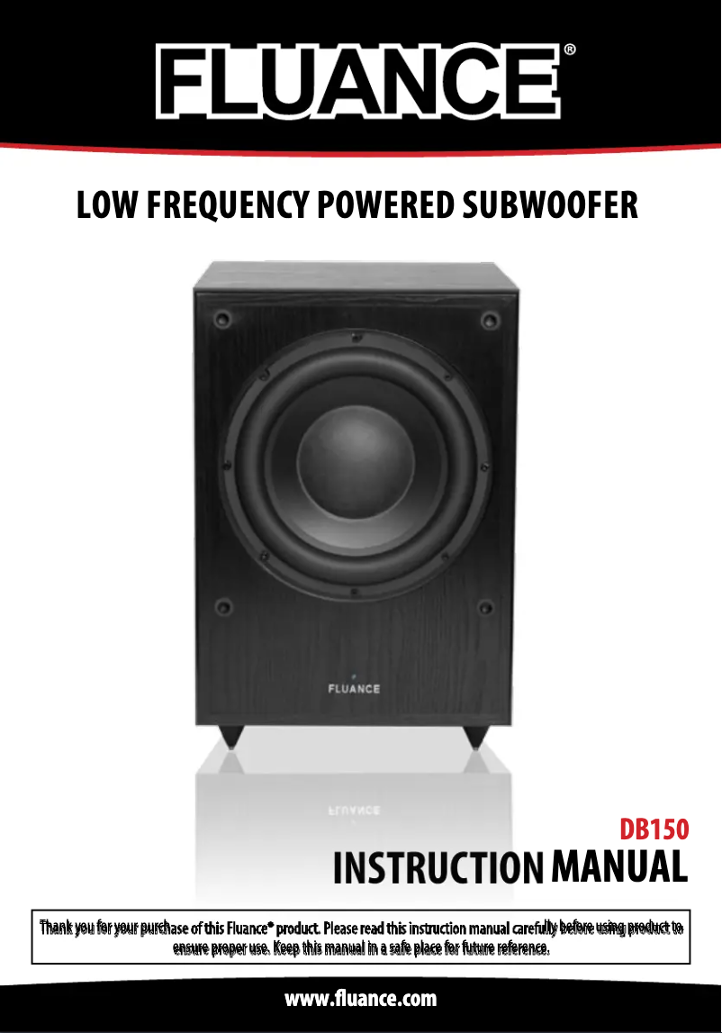 Page 1 de la notice Manuel utilisateur Fluance DB150