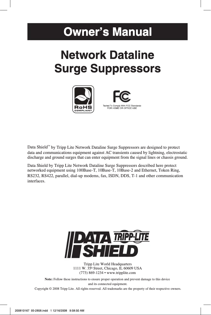 Página 1 del manual Manual de usuario Tripp Lite DSUT1CSU