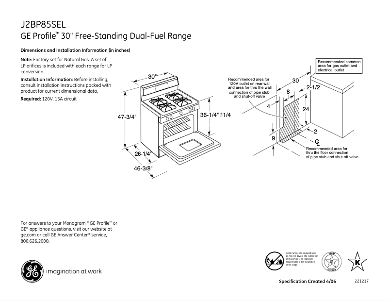 Image de la première page du manuel de l'appareil J2BP85SELSS