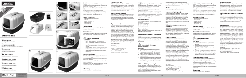 Image de la première page du manuel de l'appareil IAN 21661