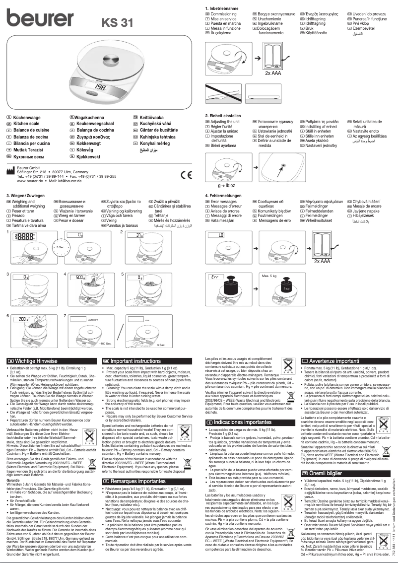 Image de la première page du manuel de l'appareil KS 31