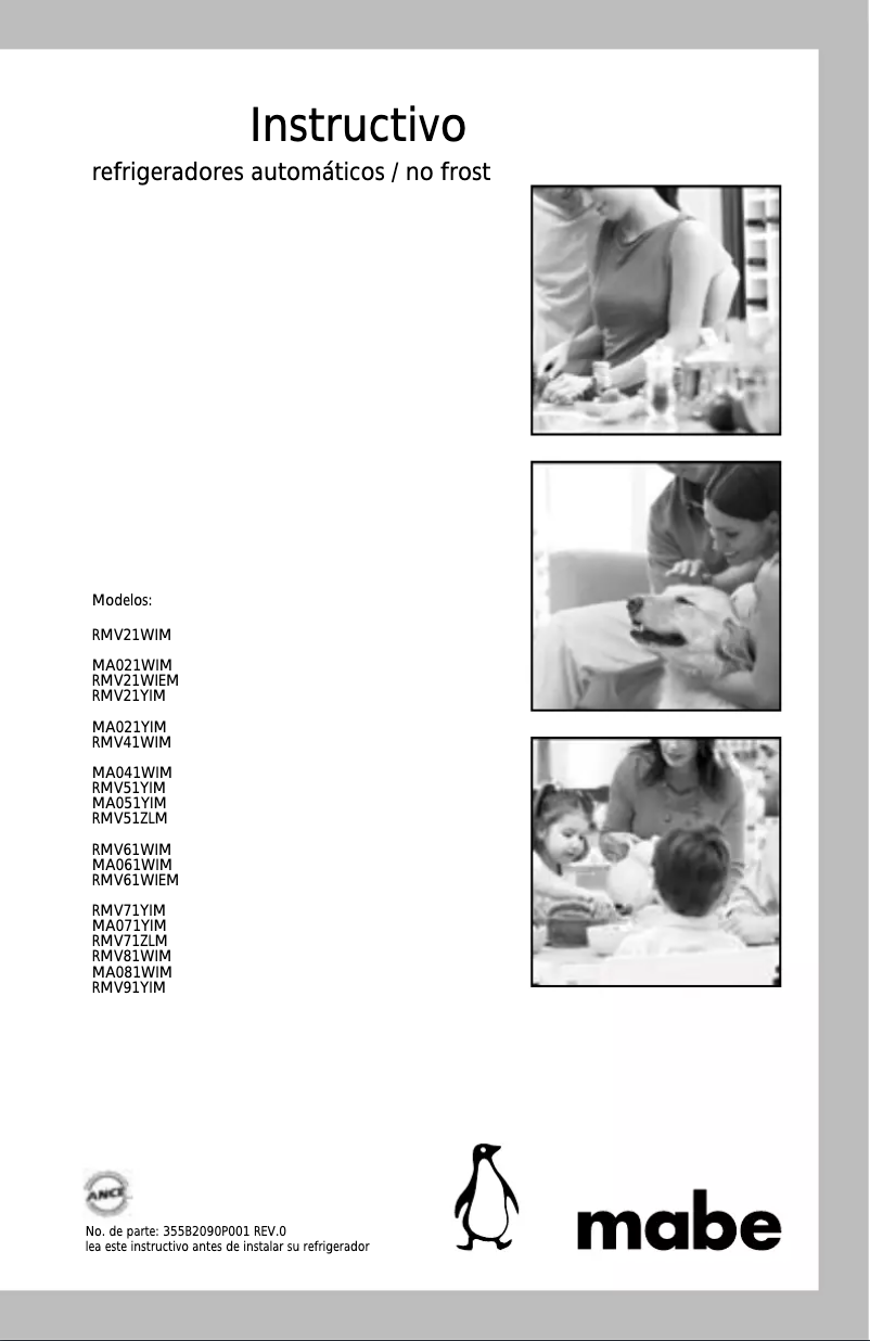 Image de la première page du manuel de l'appareil RMV21YIM