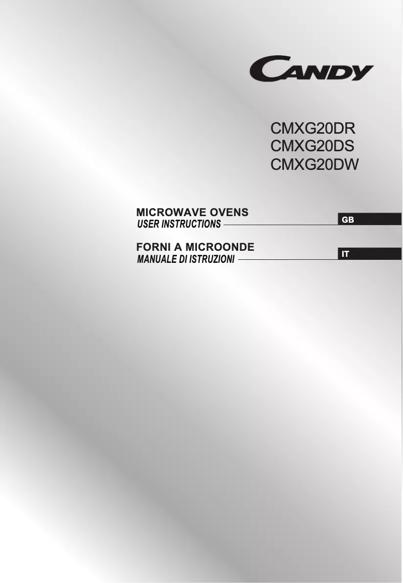 Image de la première page du manuel de l'appareil CMXG 20 DS