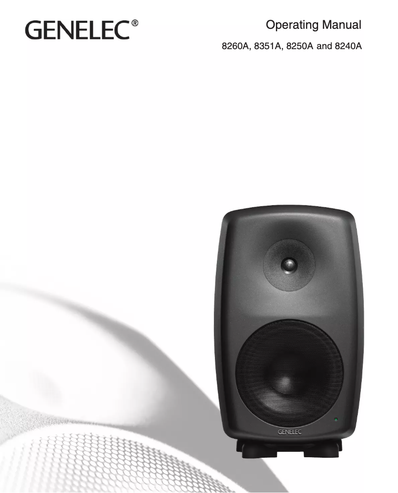 Page 1 de la notice Manuel utilisateur Genelec 8351AWM