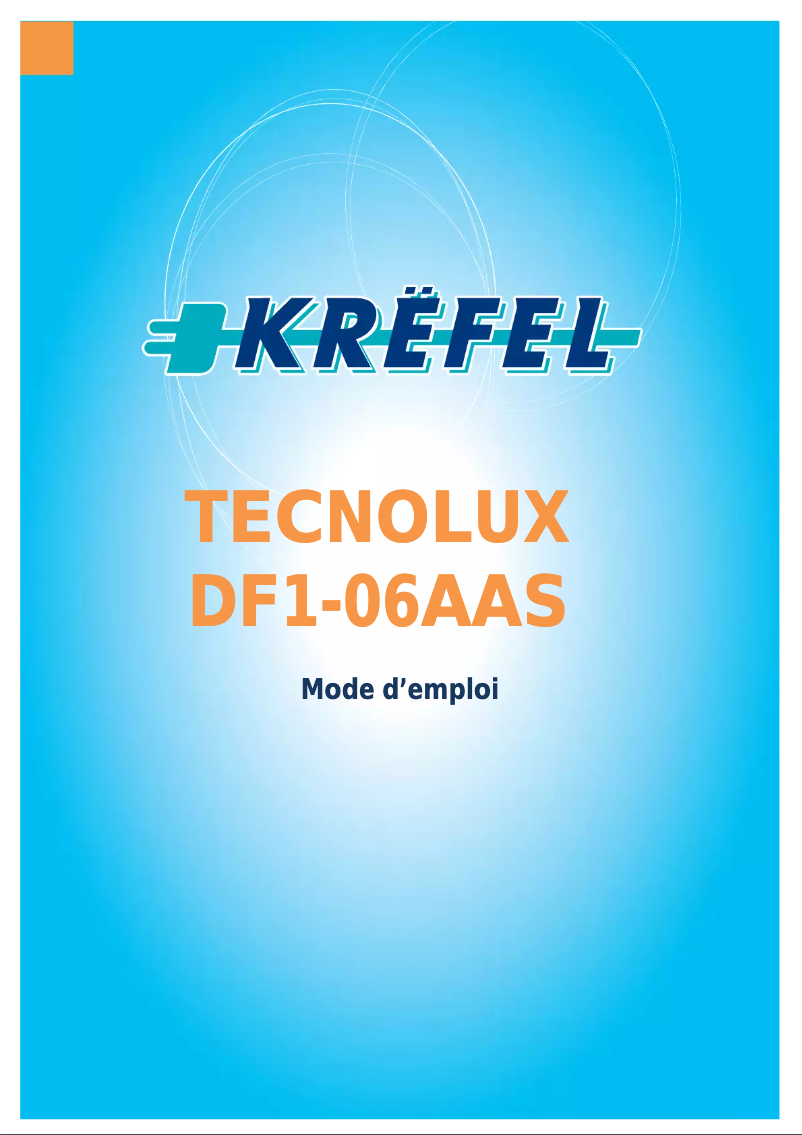 Page 1 de la notice Manuel utilisateur Tecnolux DF1-06AAS