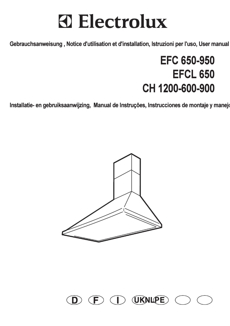 Page 1 de la notice Manuel utilisateur Electrolux EFC650X