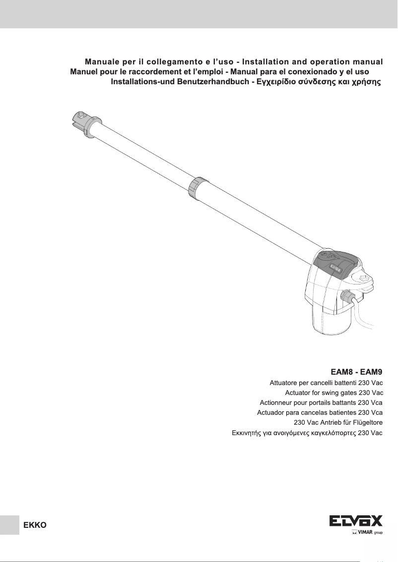 Image de la première page du manuel de l'appareil ELVOX EAM9.R