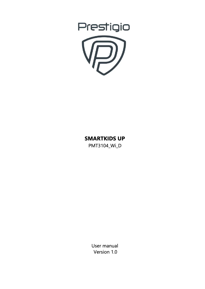 Página 1 del manual Manual de usuario Prestigio SmartKids Up