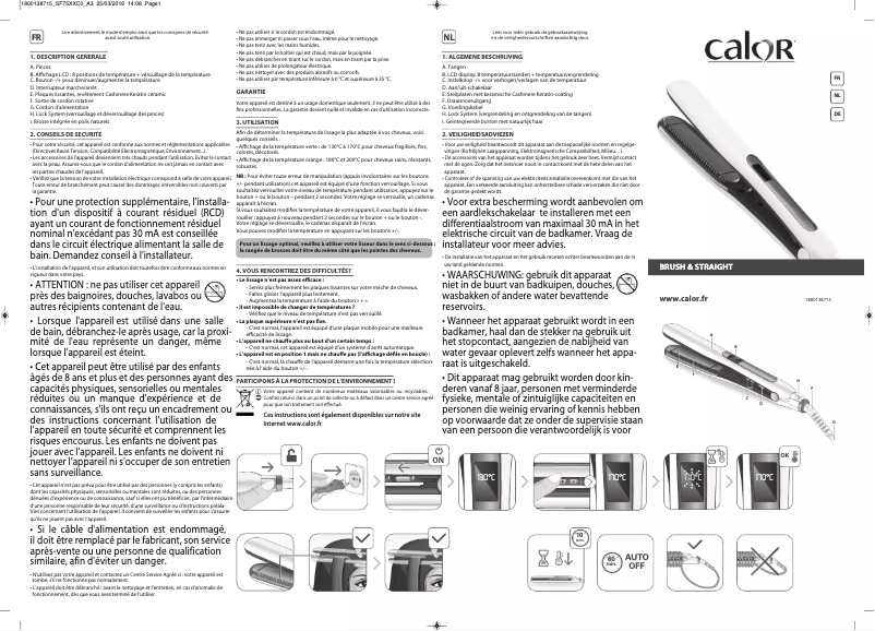 Page 1 de la notice Manuel utilisateur Calor Premium Care SF7510C0