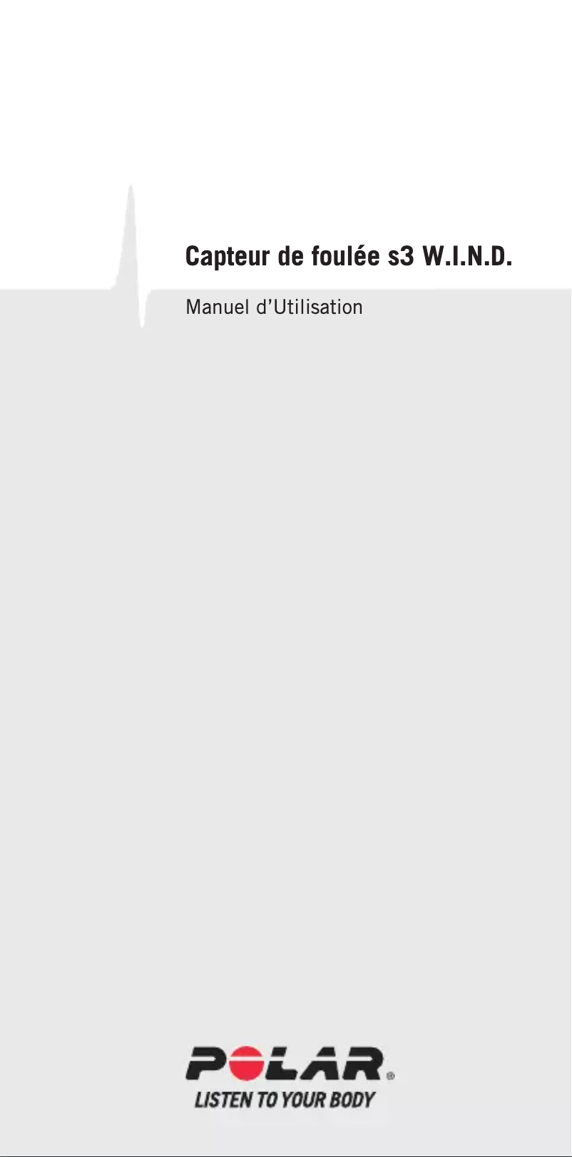 Page n°1 - Manuel utilisateur Polar S3 W.I.N.D