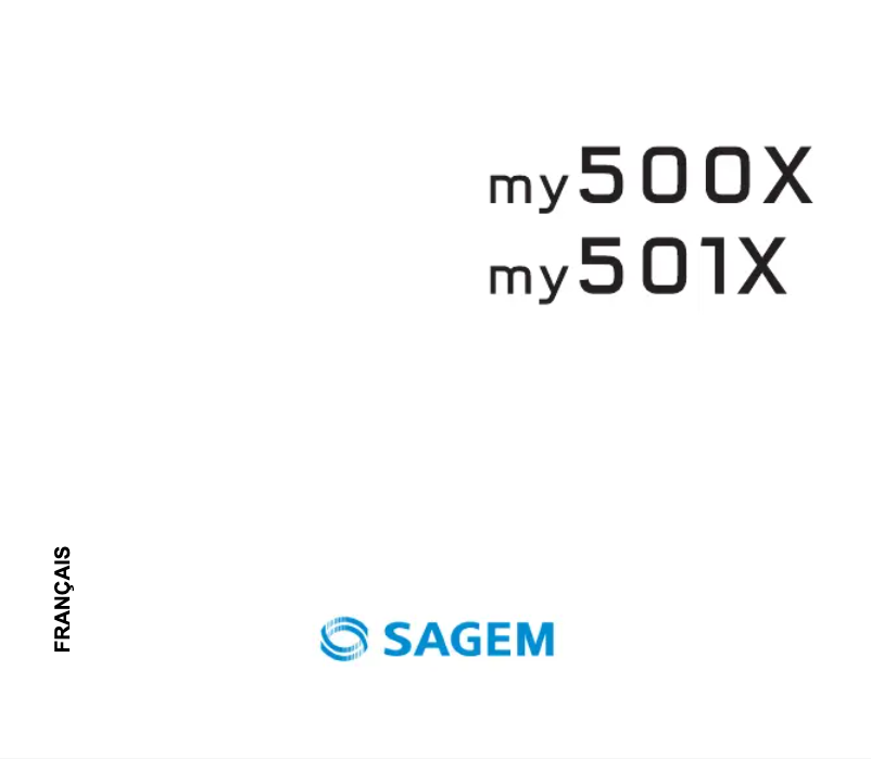 Page n°1 - Manuel utilisateur Sagem MY501X