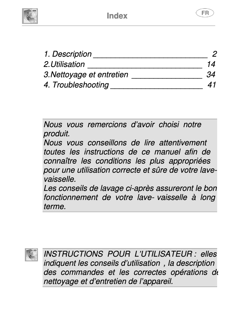 Page 1 de la notice Manuel utilisateur Bauknecht GMX 50205