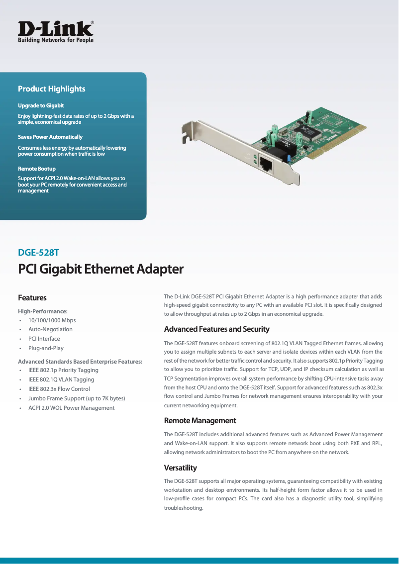 Image de la première page du manuel de l'appareil DGE-528T