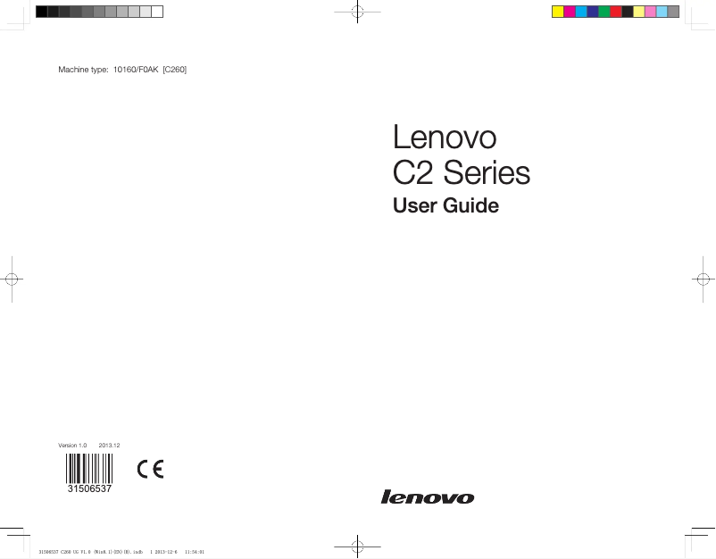 Page n°1 - Manuel utilisateur Lenovo C260 Touch