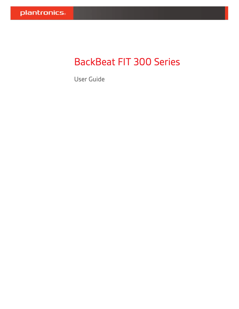 Image de la première page du manuel de l'appareil BackBeat FIT 300
