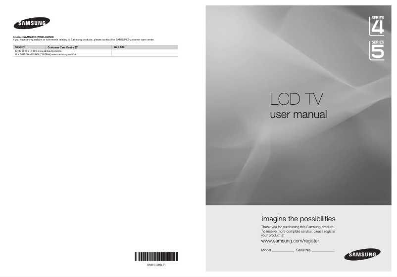 Image de la première page du manuel de l'appareil LE-22B450C8