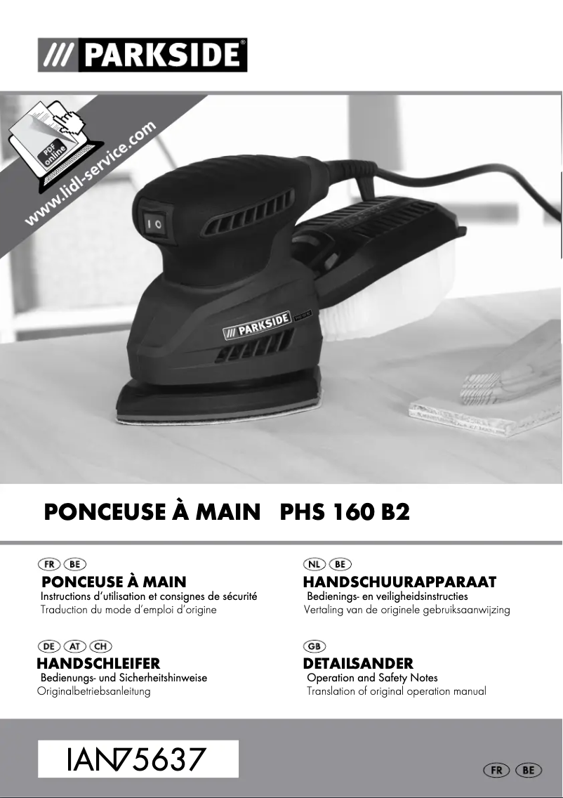 Image de la première page du manuel de l'appareil PHS 160 A1