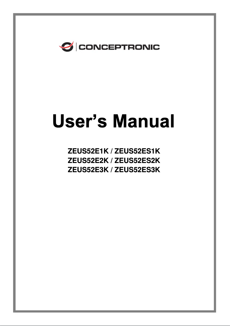 Page n°1 - Manuel utilisateur Conceptronic ZEUS52E3K