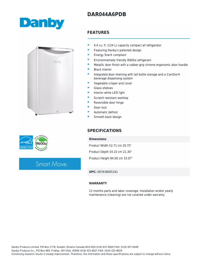 Image de la première page du manuel de l'appareil DAR044A6PDB