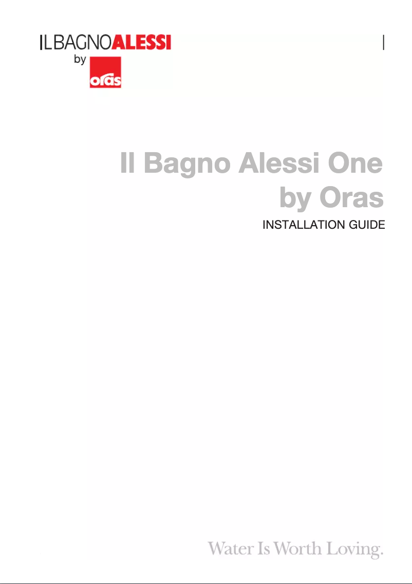 Page n°1 - Manuel utilisateur Oras IL BAGNO ALESSI One by 8560