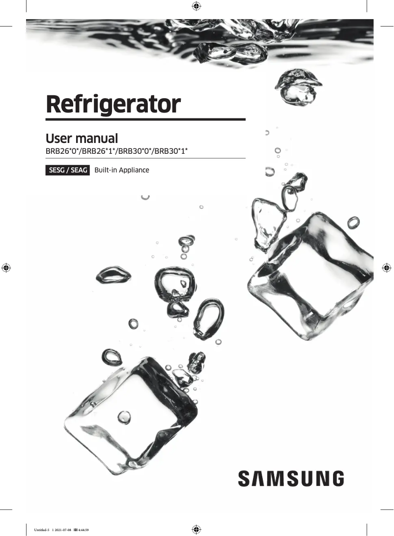 Página 1 del manual Manual de usuario Samsung BRB260034WW