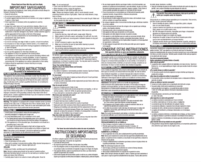 Image de la première page du manuel de l'appareil GR136B