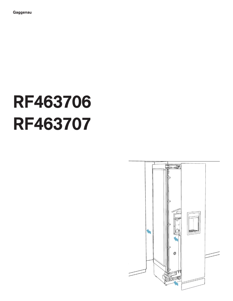 Page 1 de la notice Guide d'installation Gaggenau RF463707