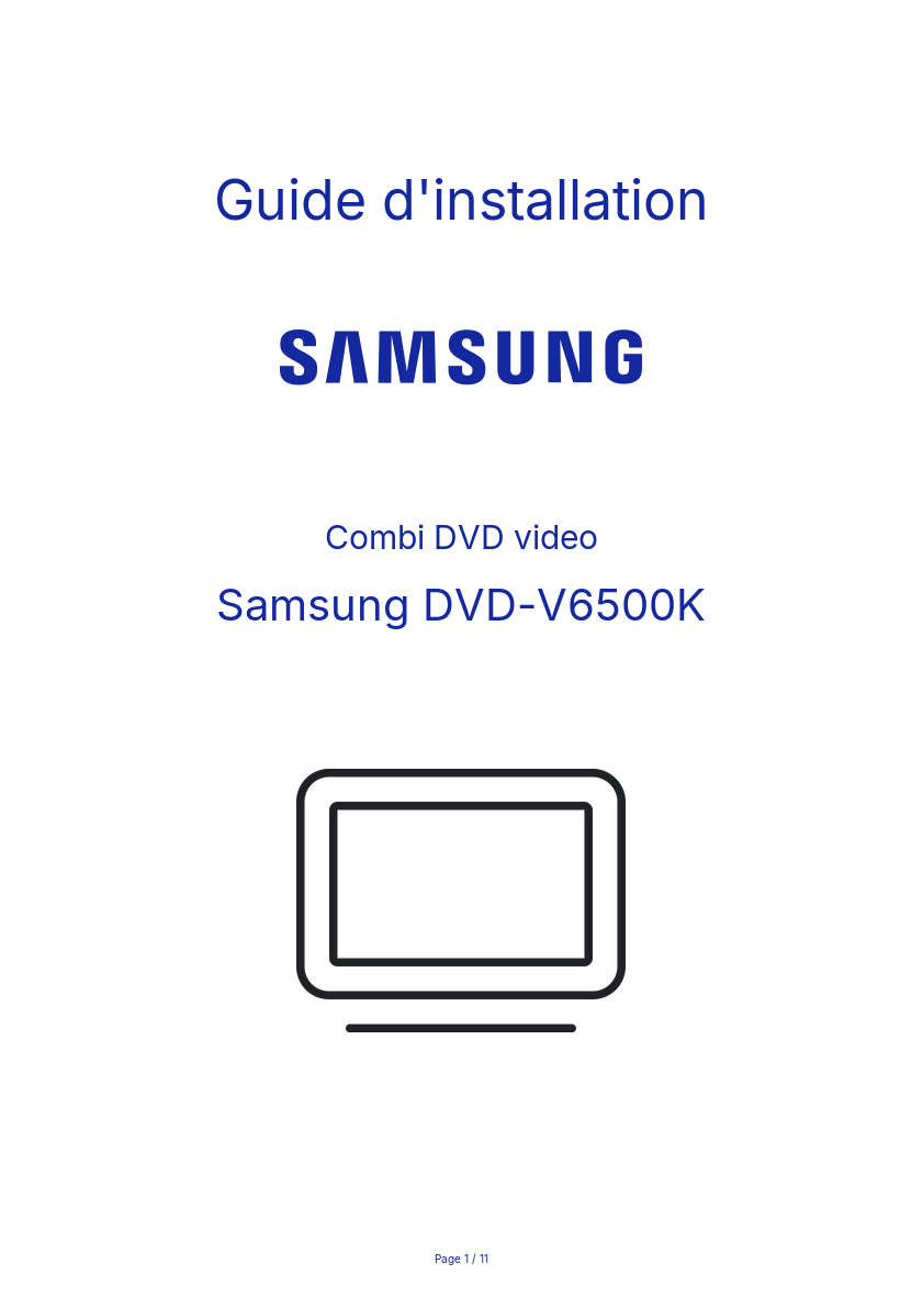 Image de la première page du manuel de l'appareil DVD-V6500K