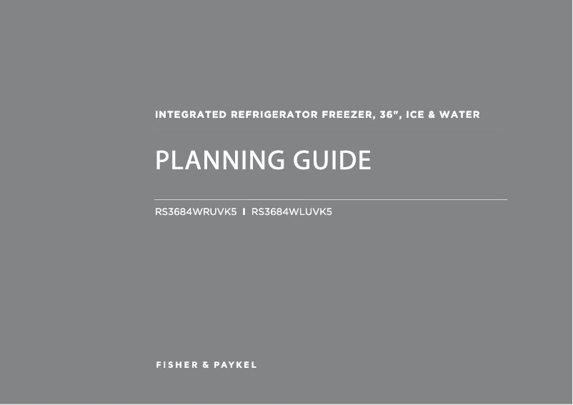 Page 1 de la notice Fiche technique Fisher & Paykel RS3684WRUVK5