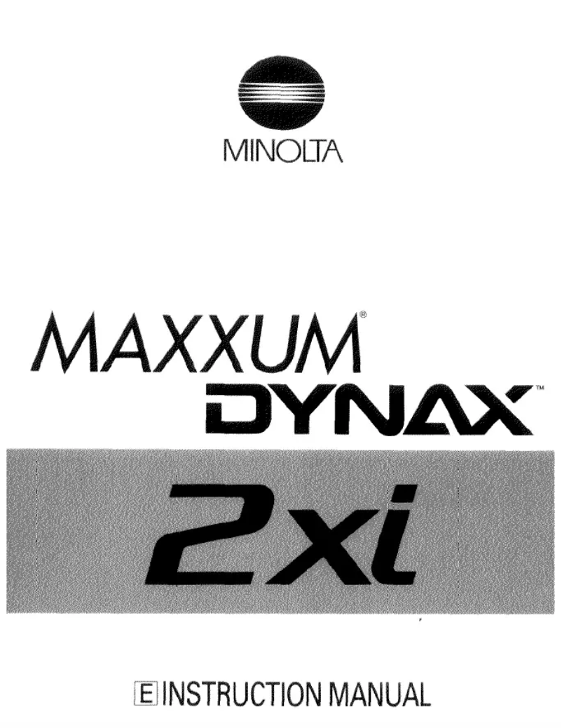 Page n°1 - Manuel utilisateur Konica Minolta Dynax 2Xi