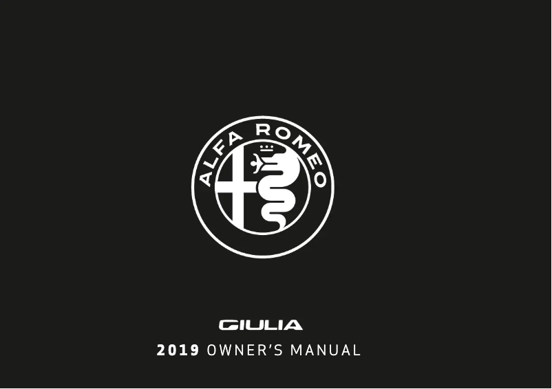 Page 1 de la notice Manuel utilisateur Alfa Romeo Giulia (2019)