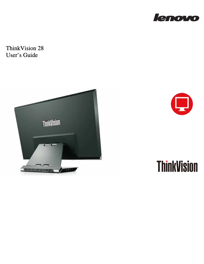 Page n°1 - Manuel utilisateur Lenovo ThinkVision 28