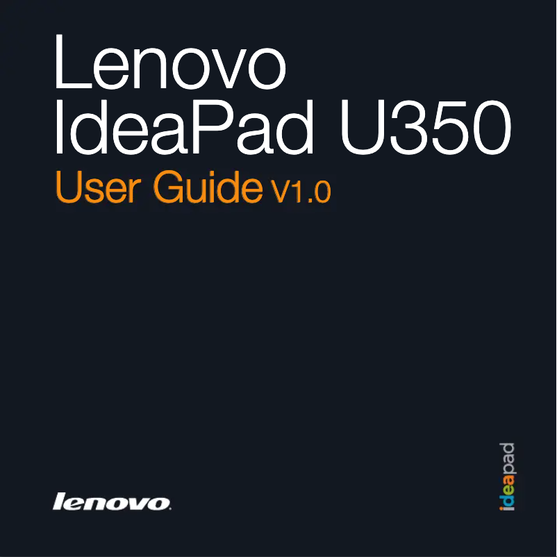 Page 1 de la notice Manuel utilisateur Lenovo IdeaPad U350