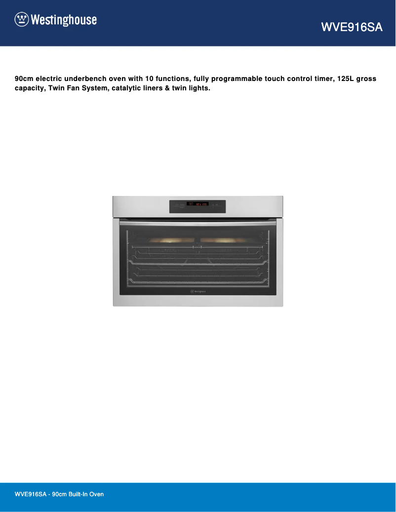 Image de la première page du manuel de l'appareil WVE916SA