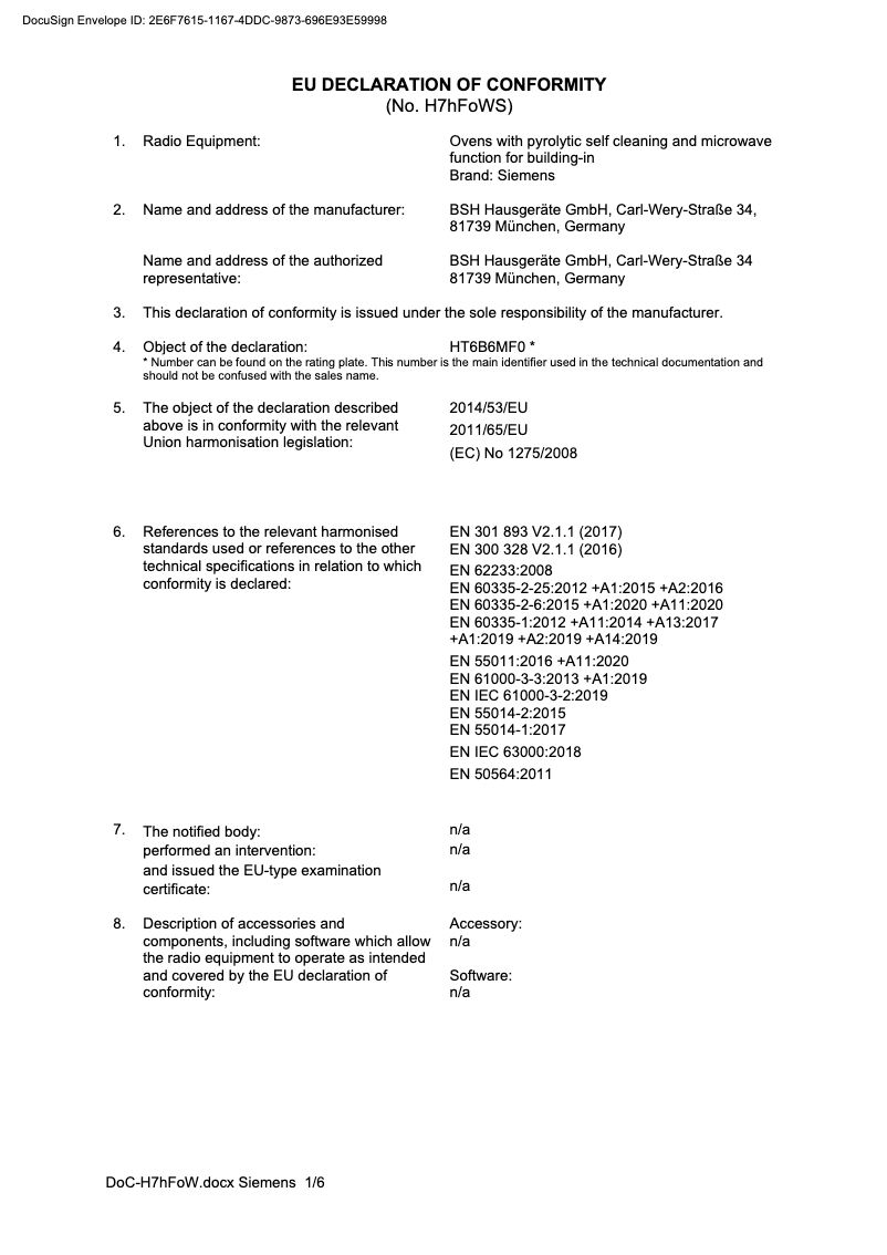 Page 1 de la notice Mode d'emploi Siemens HM876G0B6