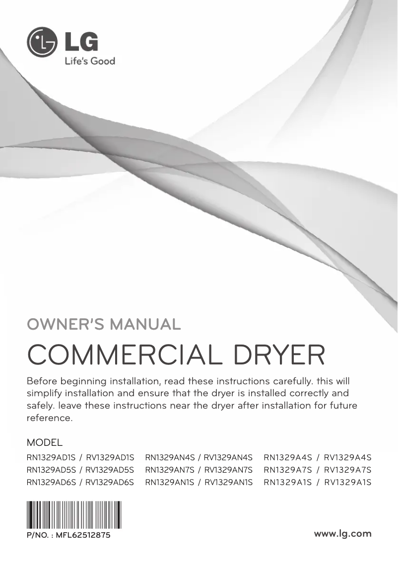 Page 1 de la notice Manuel utilisateur LG RN1329A4S