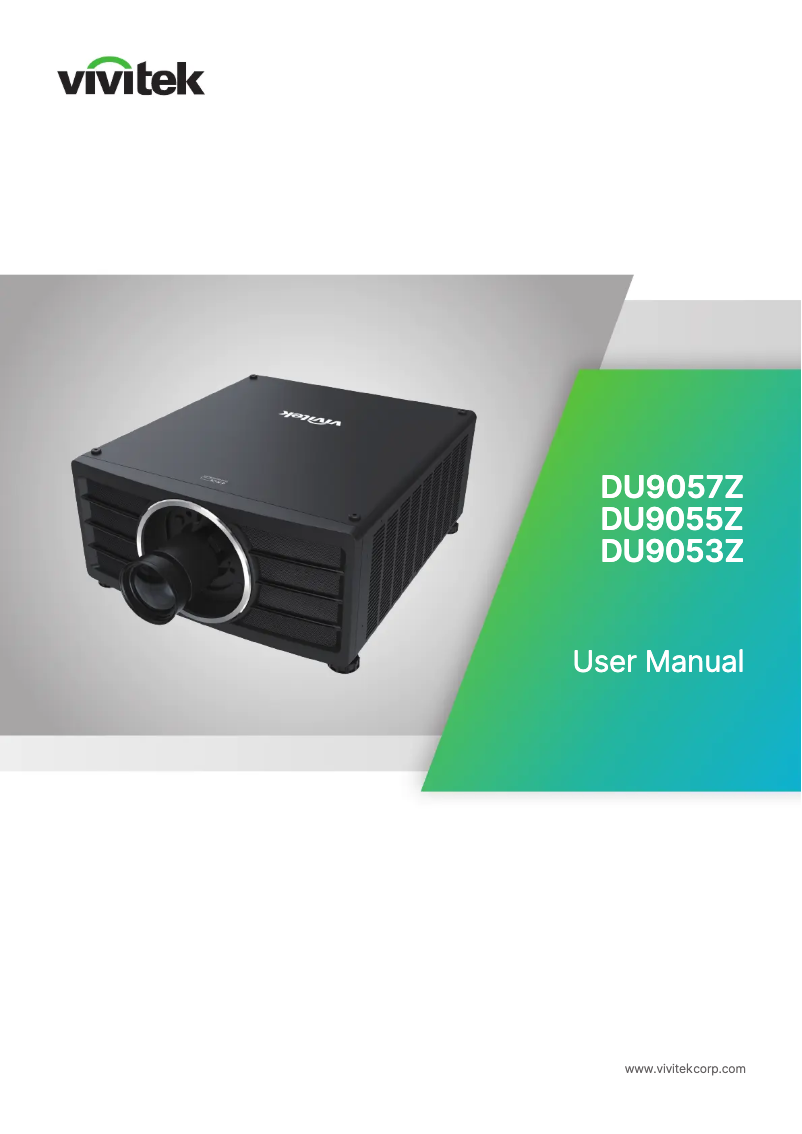Page 1 de la notice Manuel utilisateur Vivitek DU9053Z