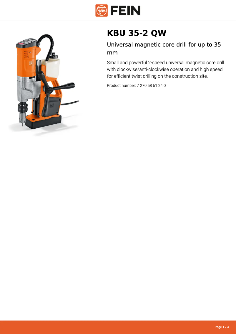 Image de la première page du manuel de l'appareil KBU 35-2 QW