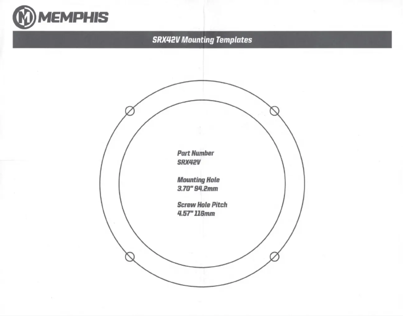 Page 1 de la notice Manuel utilisateur Memphis Audio SRX42V