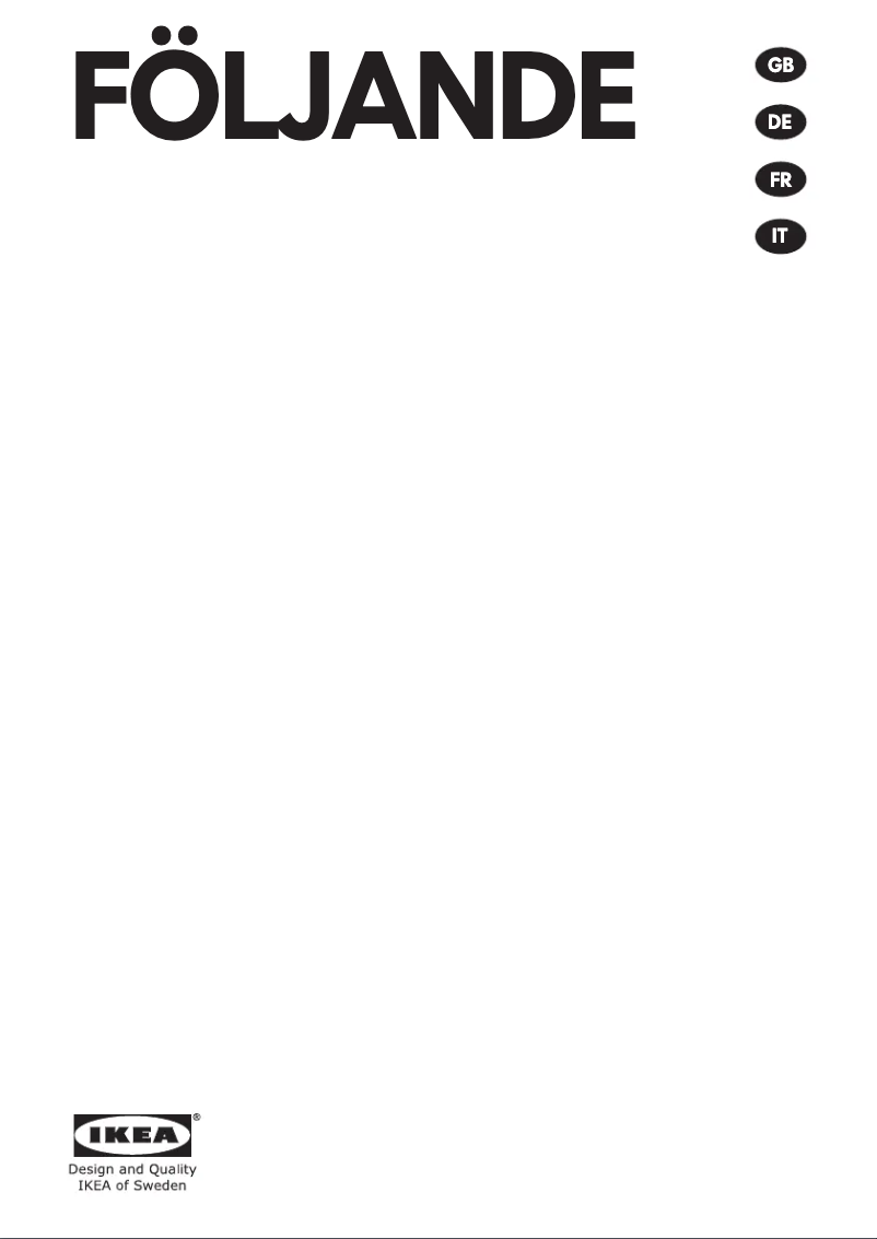 Image de la première page du manuel de l'appareil FÖLJANDE 205.217.06