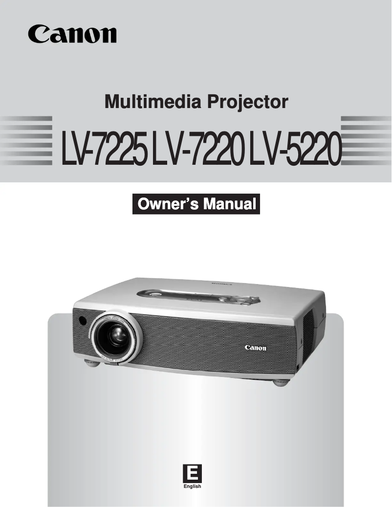 Image de la première page du manuel de l'appareil LV-5220