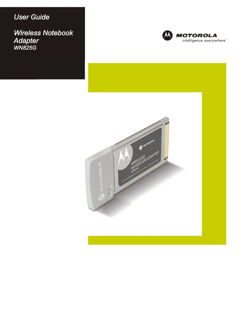 Image de la première page du manuel de l'appareil WN825G