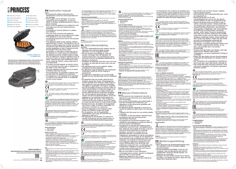 Page n°1 - Manuel utilisateur Princess Bubble Waffle 132465