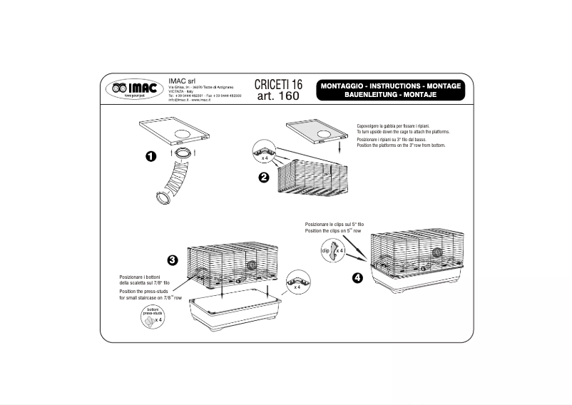 Page 1 de la notice Manuel utilisateur IMAC Criceti 16